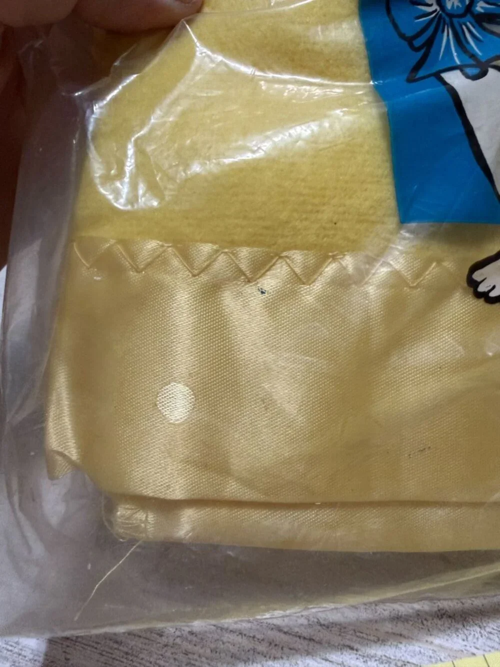 Vintage Baby Ambassador Yellow Baby Blanket 36